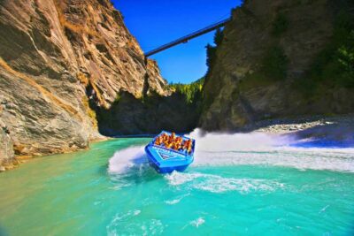 From Queenstown: Skippers Canyon Jet Boat Ride - The jet boat on the Shotover River: speed, spins, and getting close