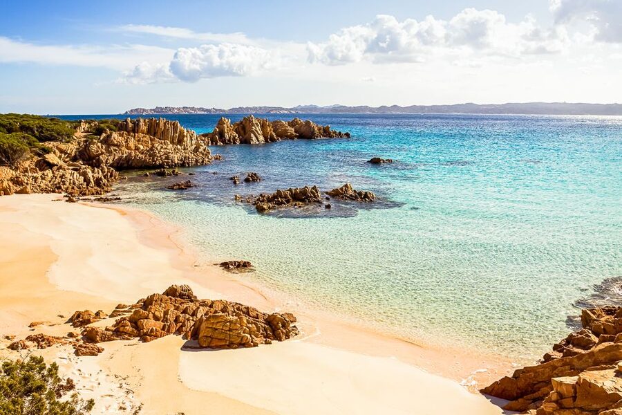 From Sardinia: La Maddalena Archipelago Full-Day Boat Tour - Spiaggia Rosa: the famous pink sand, viewed from the boat