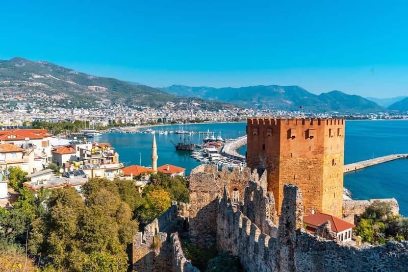 From Side: Alanya Tour with Optional Cable Car and Boat Ride - Alanya From the Water: Red Tower and the Boat Ride Plan