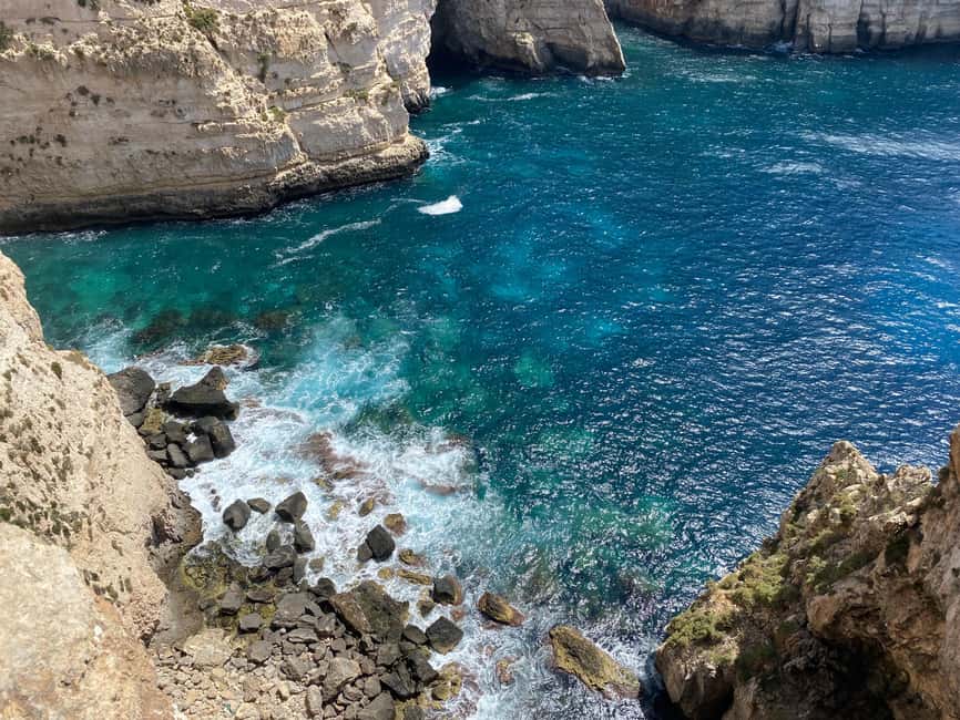 From Sliema: Blue Grotto Excursion & Sea Caves Boat Tour - Walking Toward Xutu Tower: Easy Path or Short Coastal Hike