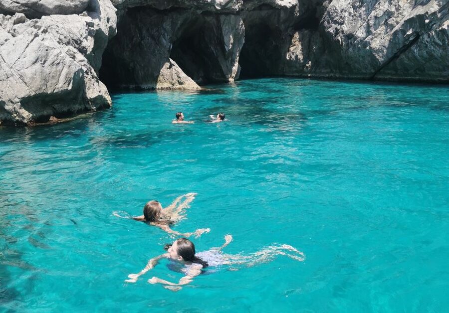 From Sorrento: Capri Boat Trip with City Visit & Swim Stops - Punta Carena Lighthouse photo stop: a classic viewpoint before you head back