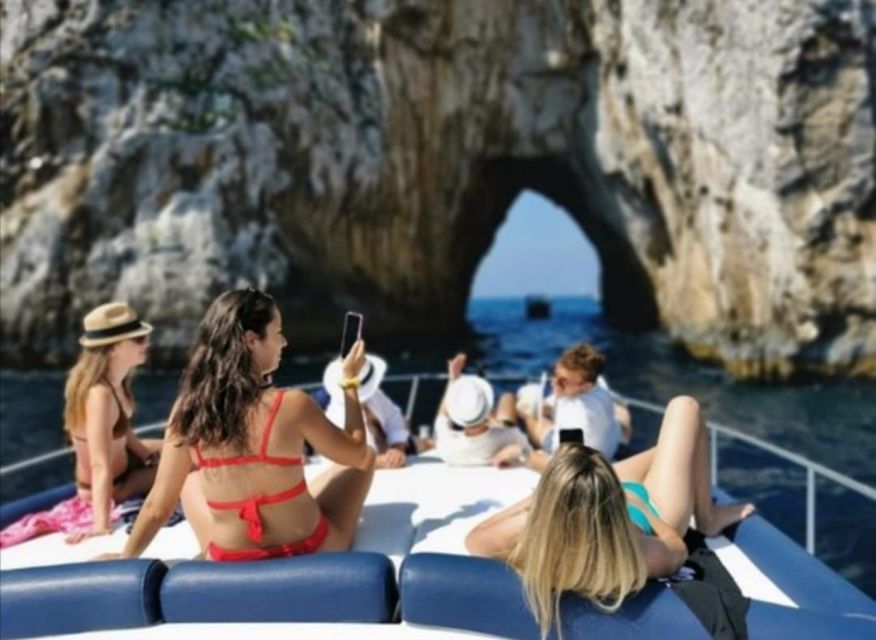 From Sorrento: Capri Boat Trip with City Visit & Swim Stops - White and Green Grottos plus Faraglioni: the best Capri views come from the water