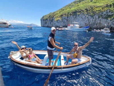 From Sorrento: Full-Day Boat Tour to Capri with Drinks - On board: shade, snacks, drinks, and a very Italian pace