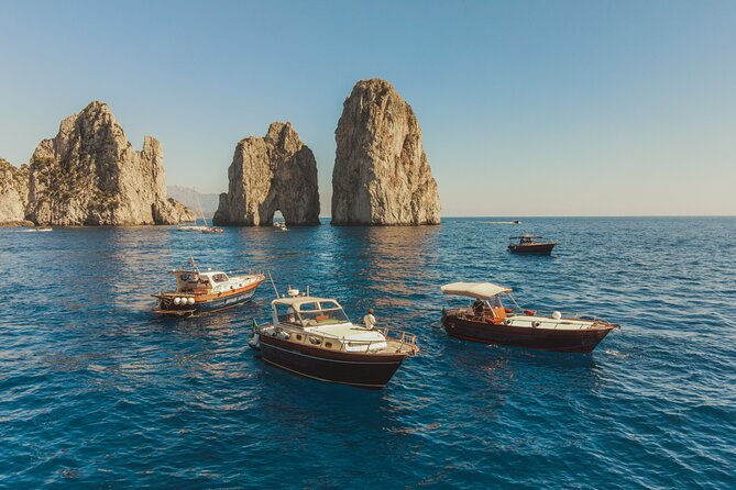 From Sorrento or Positano: Capri Island Private Boat VIP Tour - The Grotto Circuit: Blue, Green, and White, With Real-World Constraints