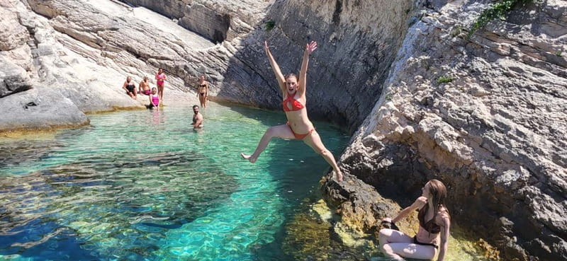 From Split: Blue Cave, Hvar, Mamma Mia, 5 Islands boat Tour - Budikovac Blue Lagoon: the swim-and-snorkel payoff