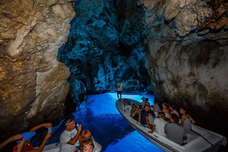 From Split: Blue Cave, Hvar, Mamma Mia, 5 Islands boat Tour - Pakleni Islands and the approach into Hvar’s harbor