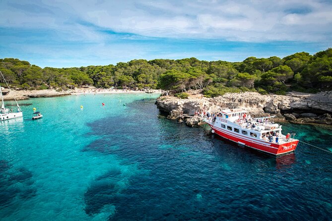 Full day boat tour transfers & lunch included - Sailing south: your first hour of Menorca views from the water