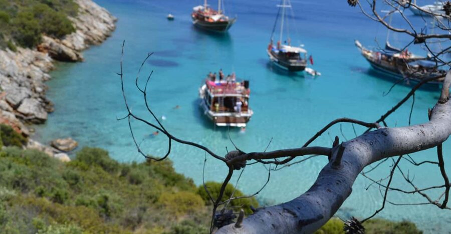 Full-Day Orak Island Boat Trip from Bodrum - Red Bay: your first swim break and quick snorkeling starter