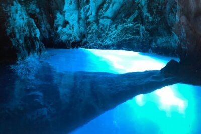 Fully customized private boat trip from Trogir and Split - Stop 1: Krknjasi Bay / Blue Lagoon Style Swimming—The “First Jump” Advantage