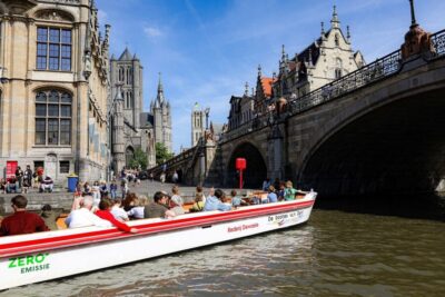Ghent: 40 Minute Medieval Center Guided Boat Tour - Finding the Green Boathouse With the Red-and-White Signs