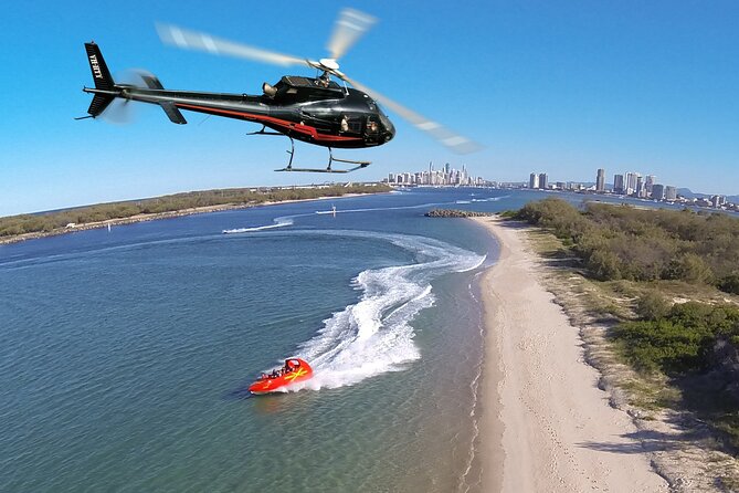 Gold Coast Helicopter 10 min Flight and Jet Boat Ride - The 55-Minute Jet Boat Thrill on the Broadwater
