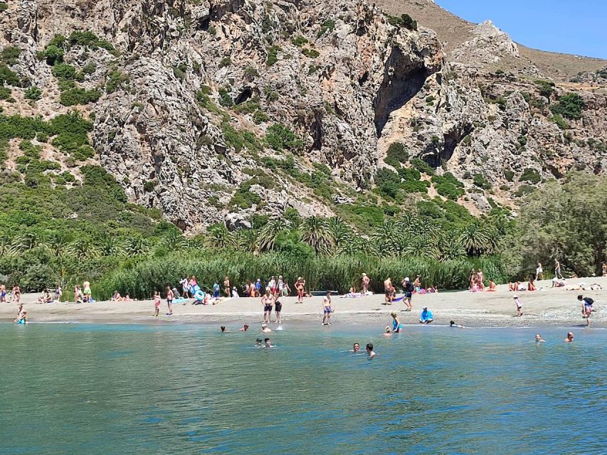 Heraklion: Preveli By Boat, Damnoni & Kourtaliotiko Springs - Damnioni Beach: swim time plus lunch (and quick exploring)