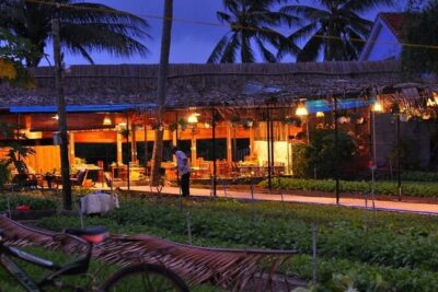 Hoi An Cooking Class With Market Tour and Bamboo Basket Boat Ride - Tra Que village cooking school: the calm garden start
