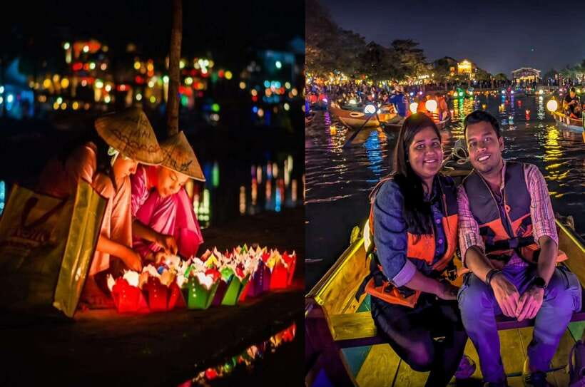 Hoi An : Lantern Boat Trip & Release Lantern - The Lantern Wish and Flower Release Moment
