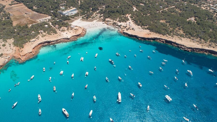 Ibiza: Boat Trip to Formentera with Open Bar and Paella - Stop at S’Espalmador: Shoreline Walk and Marine Life Time