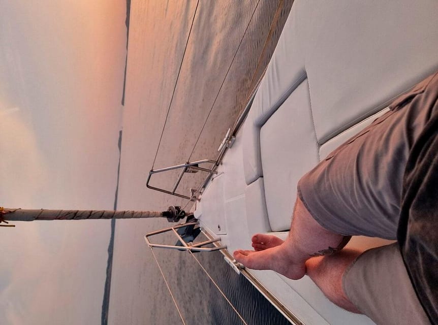 Ibiza: Sunset boat trip with appetizers, only up to 6 guests - Comfort on a Sailboat: Loungers, Toilet, and the Quiet Advantage
