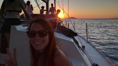 Kassandra: Sunset Sailing Boat Tour of Secluded Coves - Chrousso Marina, check-in, and how the first hour usually plays out