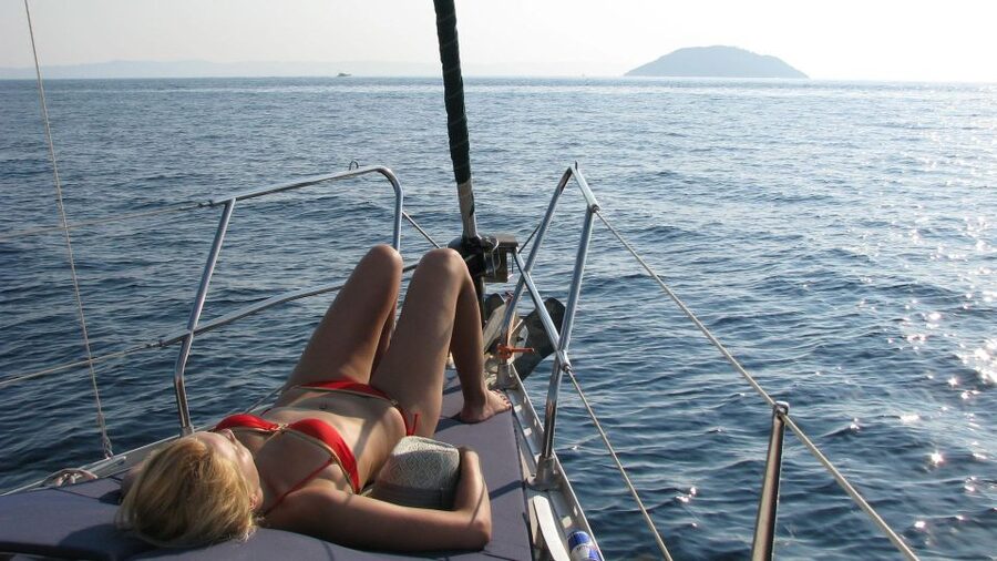 Kassandra: Sunset Sailing Boat Tour of Secluded Coves - The sunset anchoring moment on the Aegean: what you’re really paying for