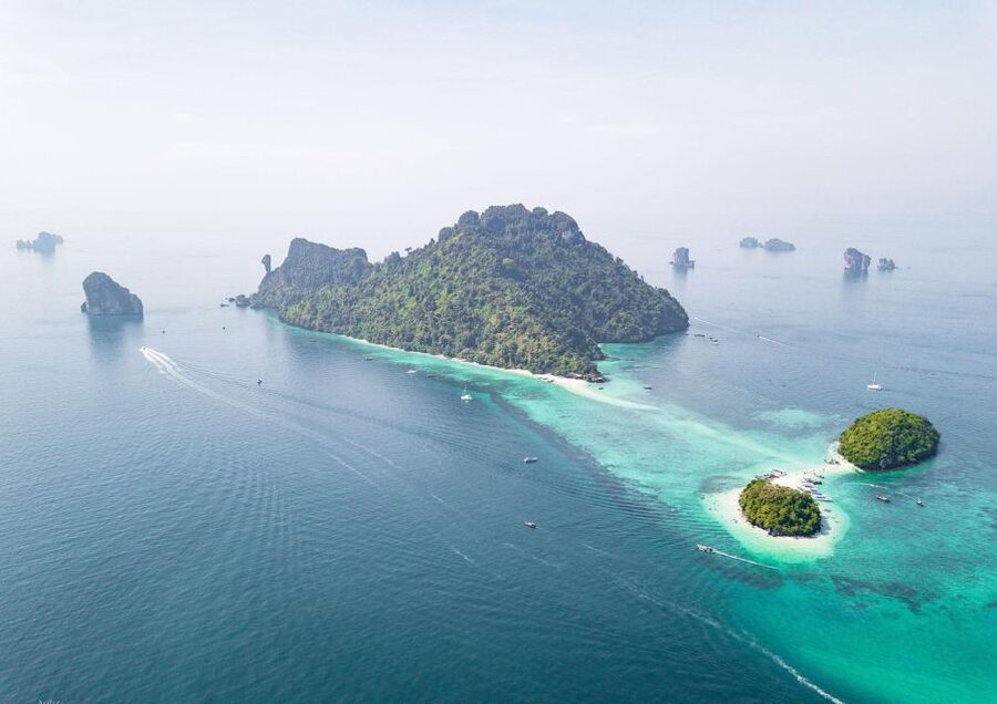 Krabi: 4 Islands & Krabi's Separated Sea Longtail Boat Tour - Koh Poda Snorkeling and the Picnic Setup