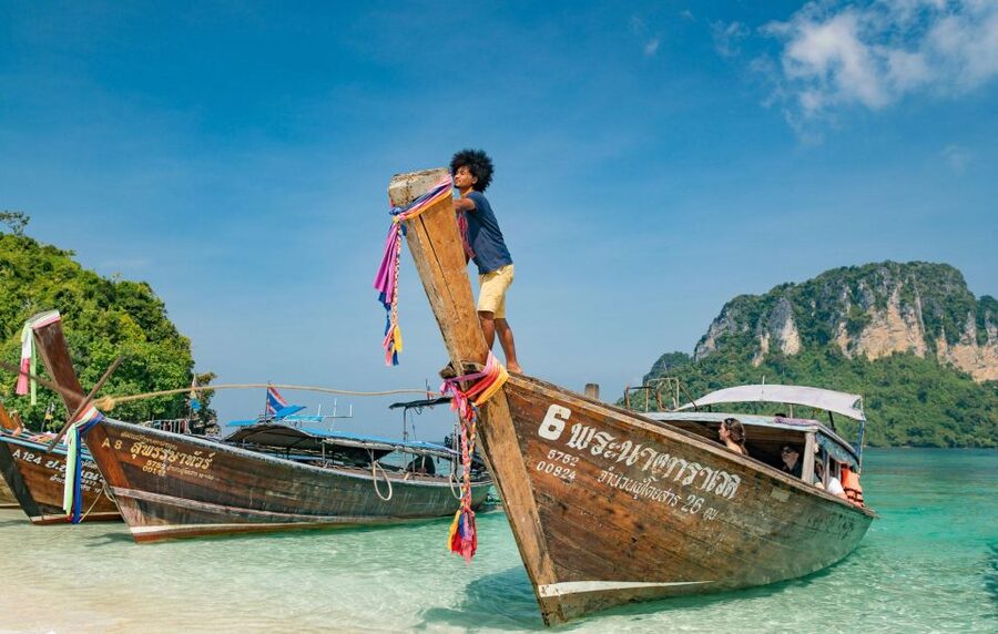 Krabi: 4 Islands & Krabi's Separated Sea Longtail Boat Tour - Chicken Island and the Postcard Rock Moment