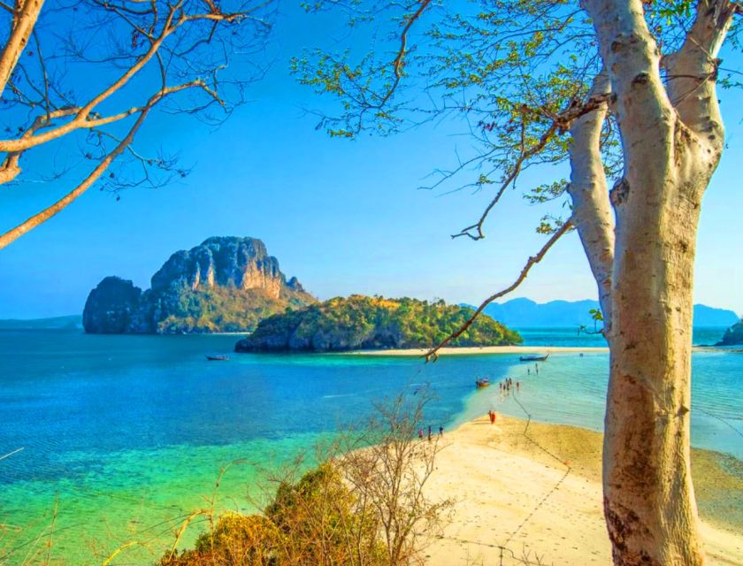 Krabi: 4 Islands Sunset Longtail Boat Tour with BBQ Dinner - Thale Waek and the rare Tup sandbank: walking where the sea should be