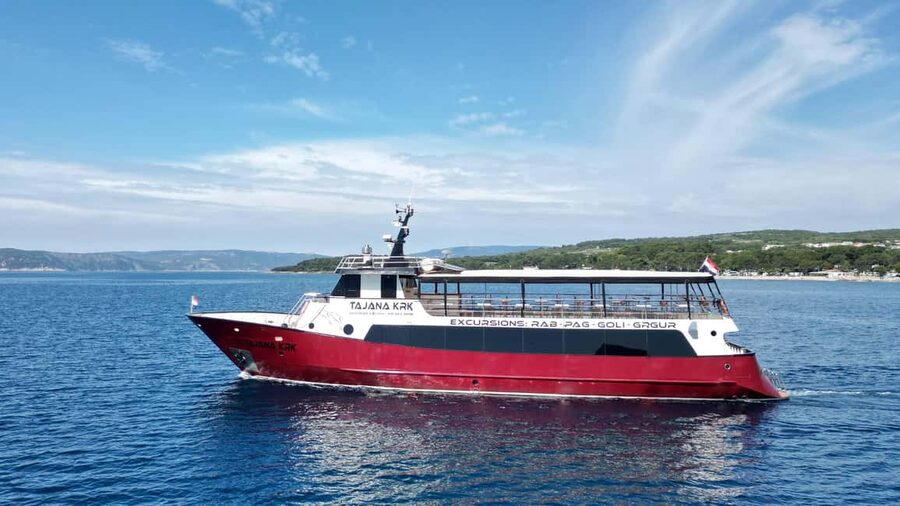 Krk:Rab & Pag Boat Trip with Swimming & City Tour with lunch - Getting on Board at MB Tajana Krk (and What Happens First)