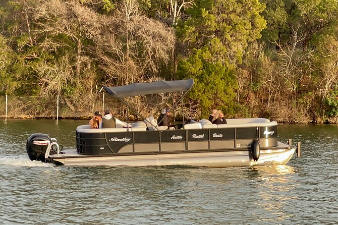Lake Austin Sunset Boat Cruise – 1 - Hour Scenic Tour BYOB - Your guided lake route: Quince Lakehouse, Mozart’s Coffee Roasters, and Hula Hut