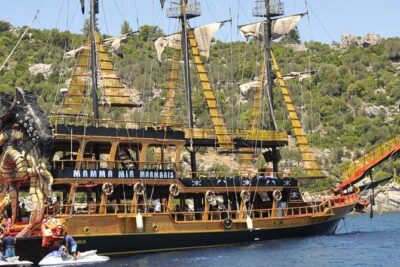 Marmaris All Inclusive Pirate Boat Trip With BBQ Lunch - Heaven Island and the Fish Farms Stop