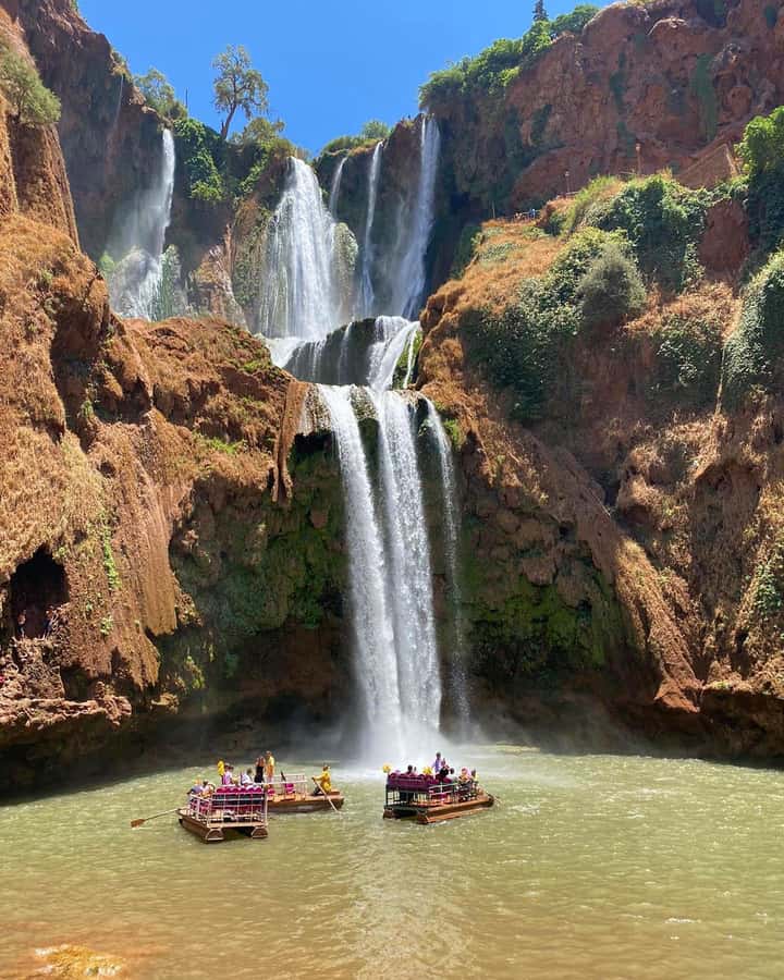 Marrakech : Ouzoud Waterfalls & Guided Tour & Boat Ride - First Glimpses of the Falls: 100+ Meters of Power