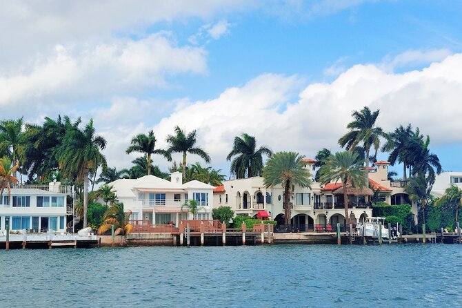 Miami Boat Tour - Celebrity Homes & Millionaire Mansions - Flagler Monument Island, man-made parks, and the Henry Flagler angle