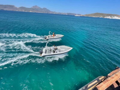 Milos: Self-Driving Boat Tour to Kleftiko - Agia Kiriaki Start: Safety Briefing and First Minutes at the Helm