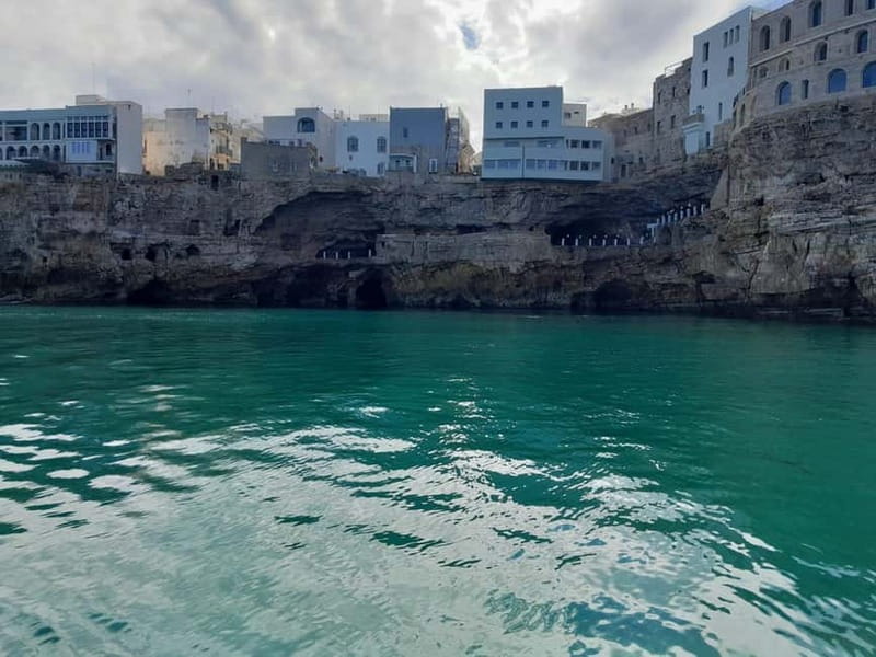 Monopoli: 2.5 Hour Boat Tour to the Polignano a Mare Caves - Eremita Island, Grotta Palazzese, and Lama Monachile: the big cliff icons