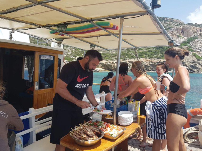 Naxos: Koufonissia and Rina Cave Boat Trip with BBQ - Crew and onboard vibe: the people make it easier