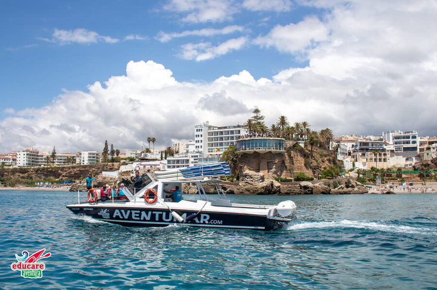 Nerja: Maro Waterfall Boat Trip with Paddleboarding & Drink - The Balcón de Europa viewpoint, from a different angle