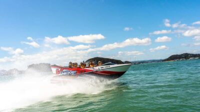 Paihia: Bay of Islands 30-minute Adventure Jet Boat Trip - From Paihia Wharf to the start line: quick check-in, then go