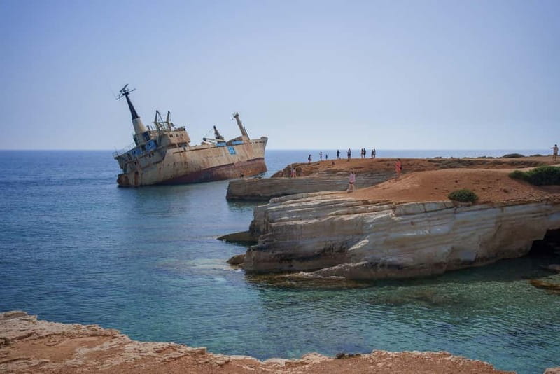 Paphos/Akamas: Blue Lagoon Bus & Boat Tour with Water Slide - The Blue Lagoon boat cruise: swimming hour plus water slide