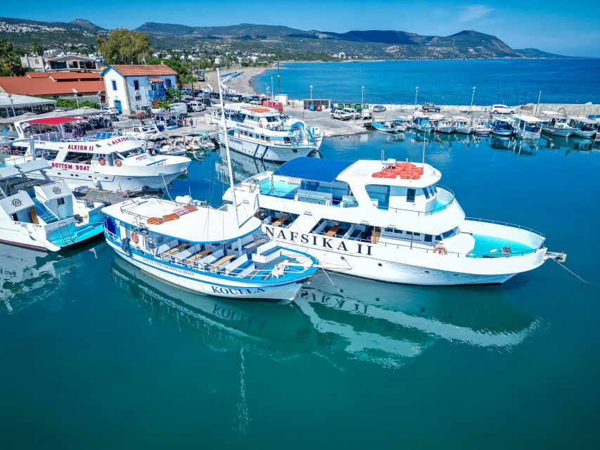Paphos/Akamas: Blue Lagoon Bus & Boat Tour with Water Slide - Drinks, fruit, and onboard bars: what’s included versus what to buy