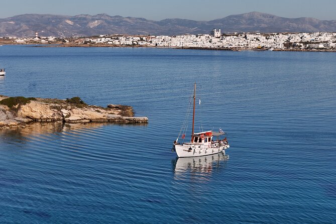 Paros Half Day Boat Tour from Naoussa port and Bay . - Stop 2: Tourkou Ammos near Moni Agios Ioannis Detis for calm, clear water