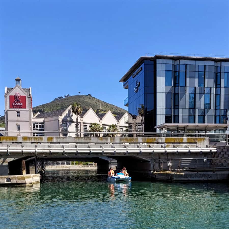 Pedal Boat Ride V&A Waterfront - Cape Town - Finding the Pedal Boats at the V&A Waterfront edge