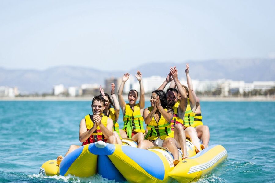 Playa de Palma: Banana Boat Ride - The banana boat ride itself: waves, splashes, and controlled adrenaline