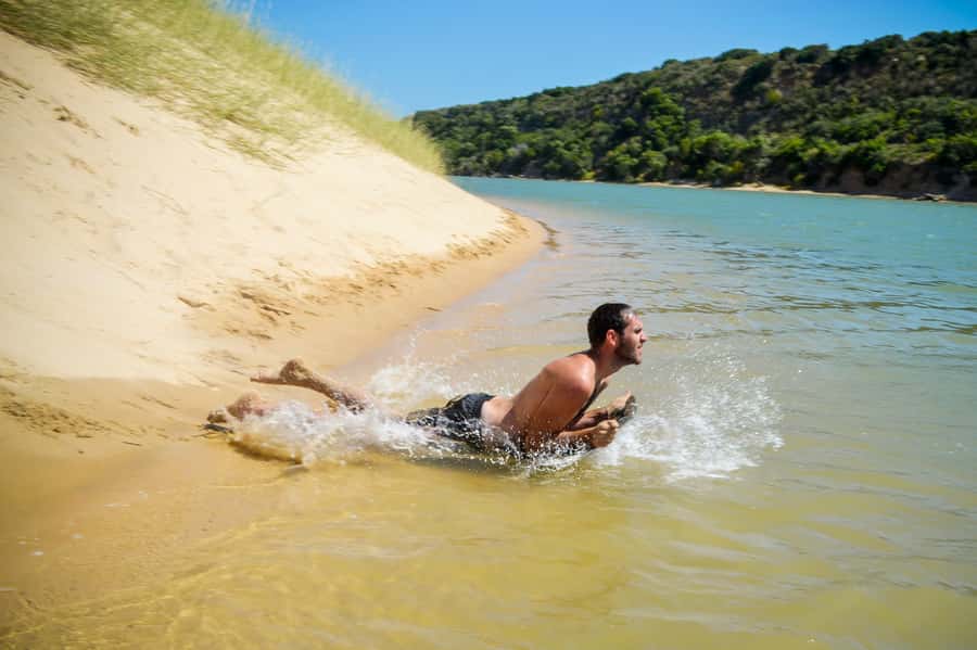 Port Elizabeth: Sandboarding with Short Boat Trip - How the lesson actually helps you get down safely and faster