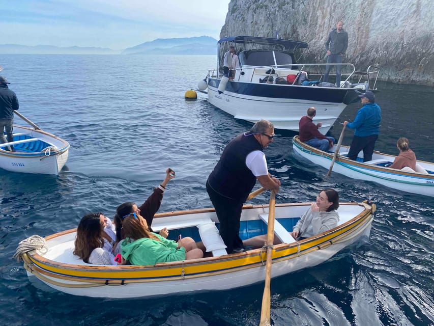 Positano: Capri and Blue Grotto Shared Boat Tour with Drinks - Pickup, Drop-Off, and Timing: How to Avoid Positano Chaos