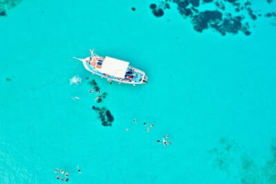Pounta: Blue Lagoon Boat Tour - The San Nikolas Island and church moment