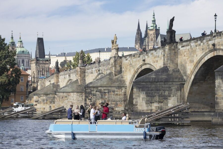 Prague: Beer Boat Tour - Onboard vibe: spacious private boat, life vests, and music you pick
