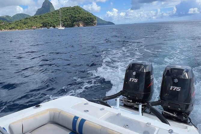 Private Boat Charter St. Lucia, boat tour to Soufriere. Full day - Coastal cruising and Piton photo magic (why the drives matter too)
