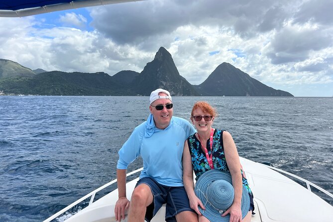 Private Boat Charter St. Lucia, boat tour to Soufriere. Full day - Stop 6: Anse Chastanet Reef and black sand beach (the finish that feels special)