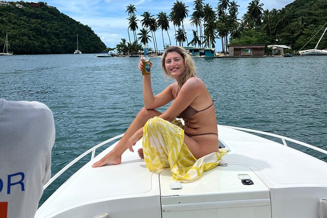 Private Boat Charter St. Lucia, boat tour to Soufriere. Half day. - Stop 2: Anse Chastanet black sand and the reef snorkel