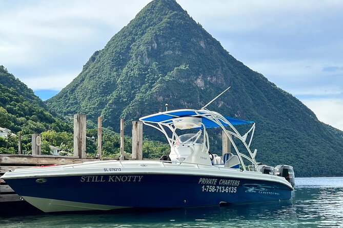 Private Boat Charter St. Lucia, boat tour to Soufriere. Half day. - The Pitons viewpoint: where the best photos actually happen