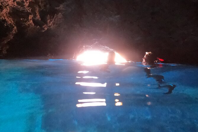 Private Boat Tour Dubrovnik and Elaphiti Islands - Stop 4: Three Green Caves you reach by swimming