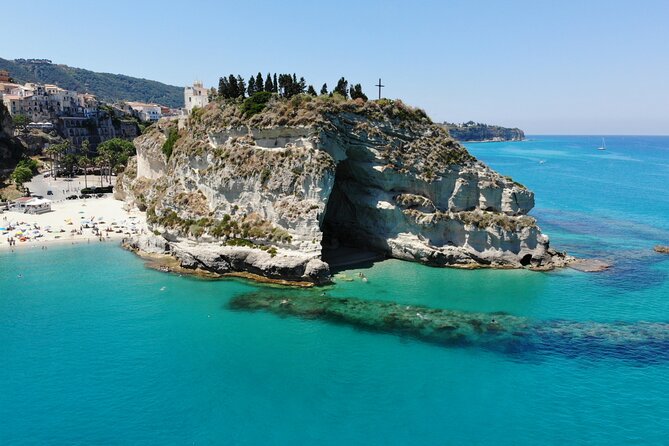 private boat tour with skipper from Tropea to Capo Vaticano - Capo Vaticano: lighthouse views and Praia i Focu (boat-only beaches)